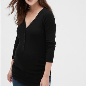 GAP Maternity featherweight ribbed knit henley